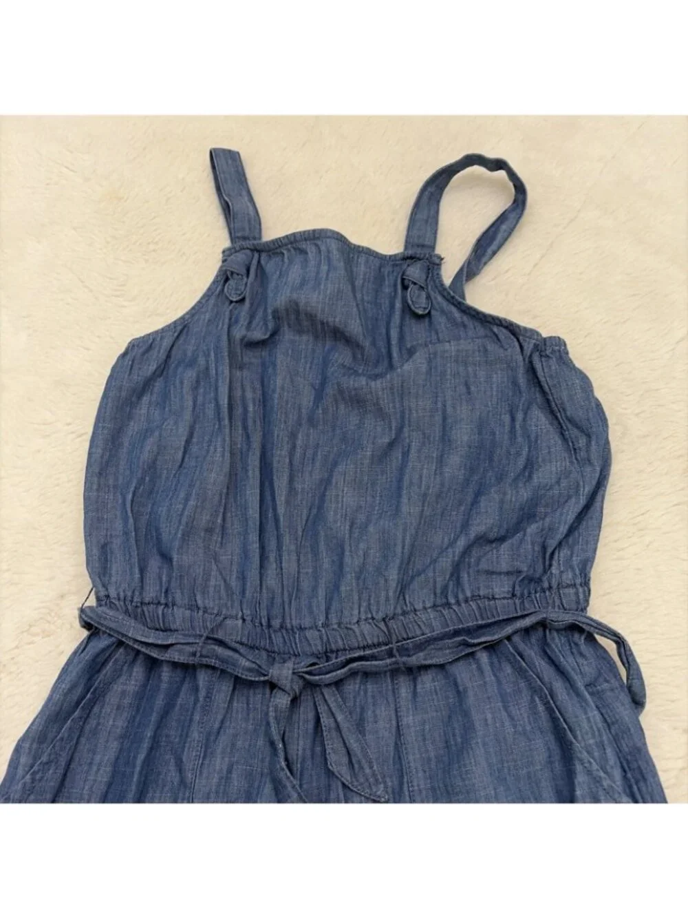 Old Navy Girls Blue Chambray Sleeveless Romper XL 14 Boho